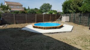 piscine bois semi enterrée haute garonne