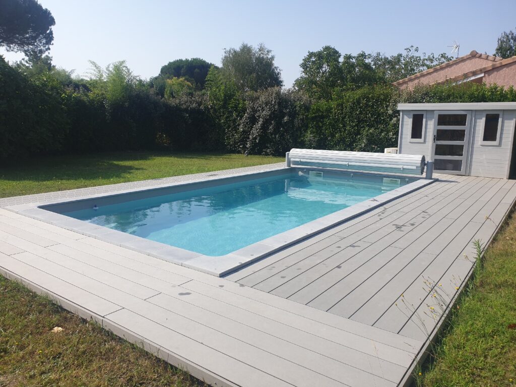 Terrasse en bois composite gris Cugnaux 31270 Haute Garonne 31