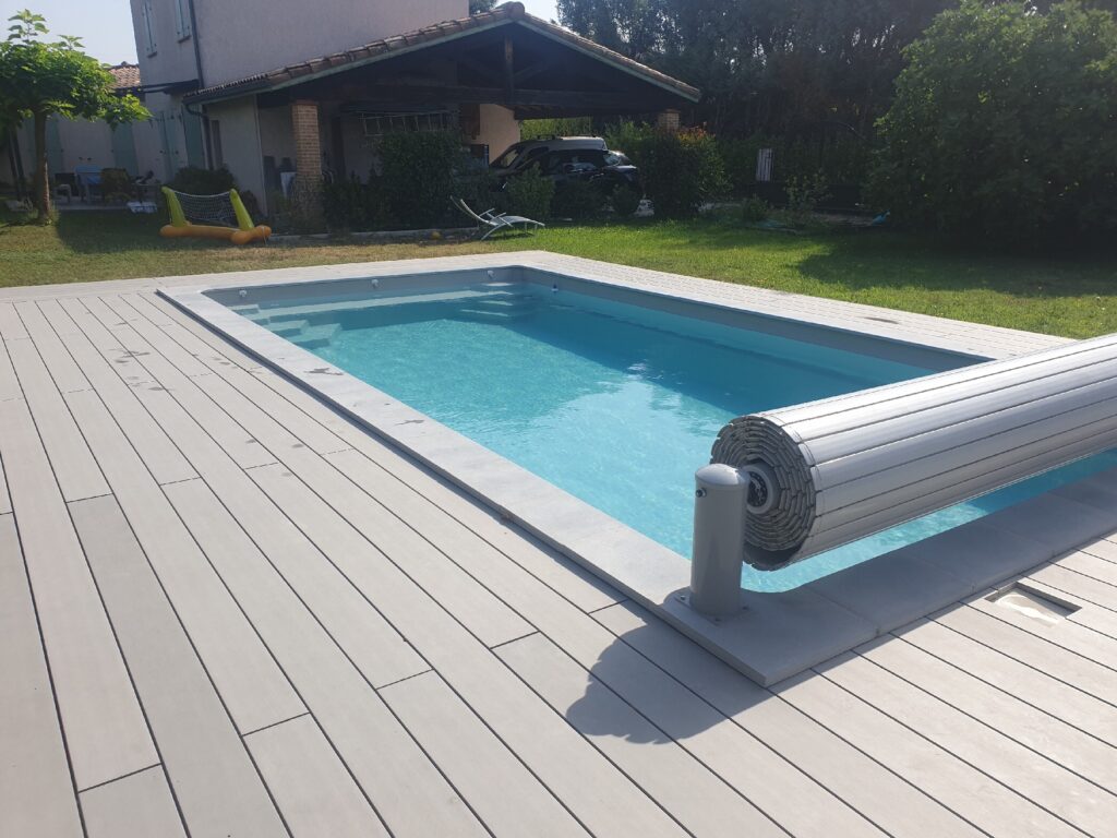 Terrasse en bois composite gris Cugnaux 31270 Haute Garonne 31